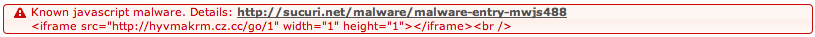 Malware Notice on Sucuri