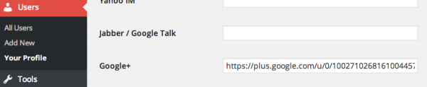 Google+ Link Within WordPress Profile Using the Genesis Framework