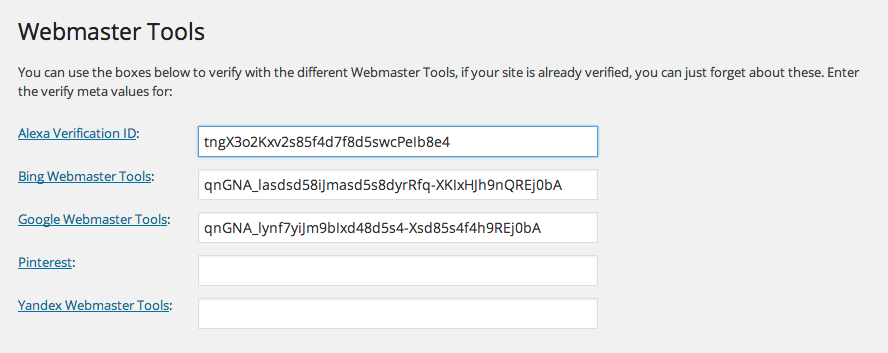 Webmaster Tools