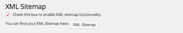 XML Sitemap Setting