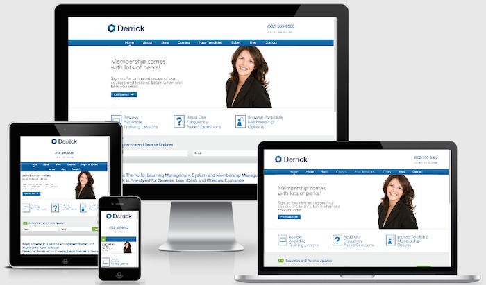 Derrick Training Website Theme in Responsive Mode