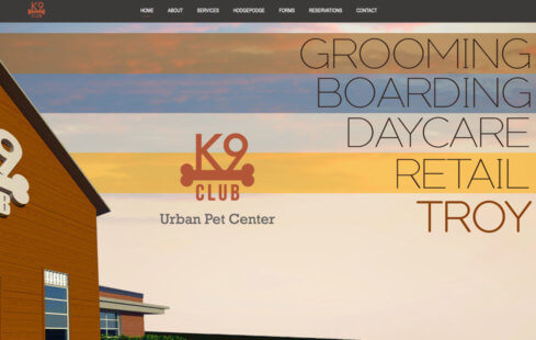 K9 Club Website Screenshot